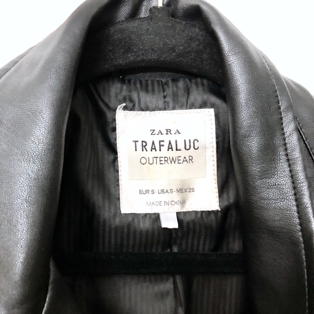 π Zara Trafaluc Women's Moto Leather Jacket! - Picture 2 of 7